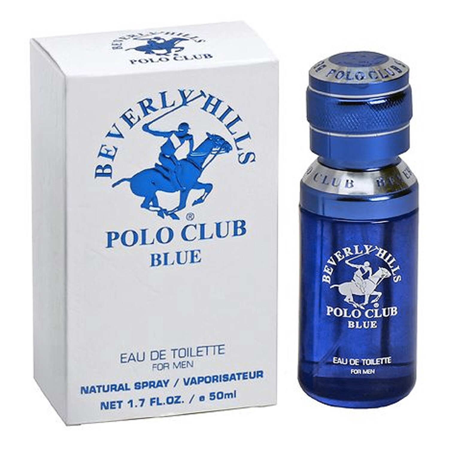 slide 1 of 1, Beverly Hills Polo Club Blue Eau De Toilette Spray For Men, 1 ct