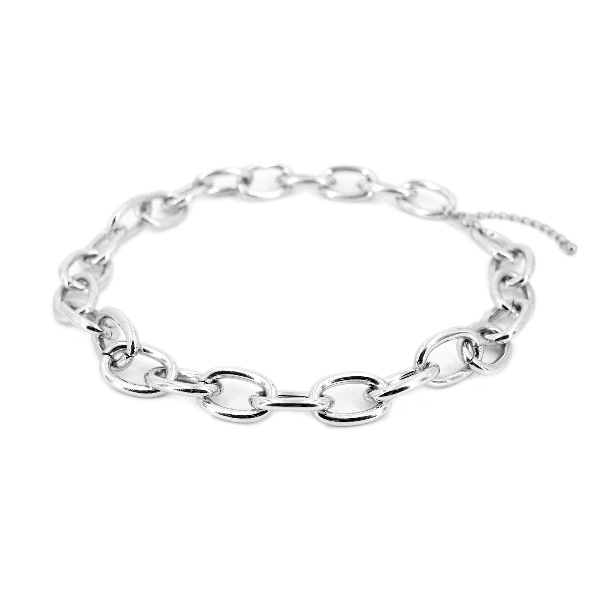 slide 3 of 6, 20" Rhodium-Colored Chunky Chain Necklace By Bead Landing, 20 in