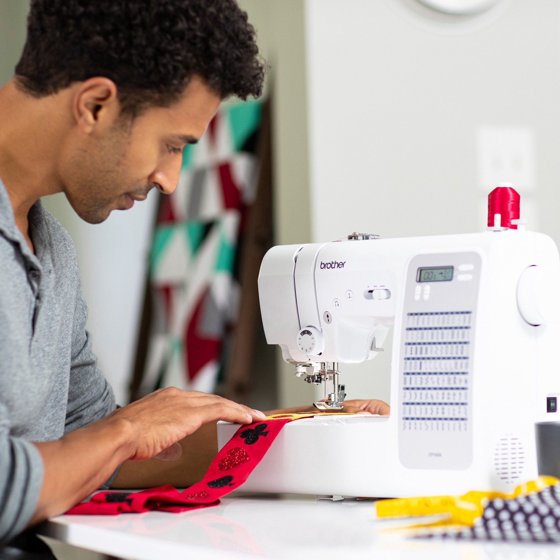 slide 4 of 4, Brother Cp100x Computerized Sewing & Quilting Machine, 11.81 in x 19.88 in x 17.21 in