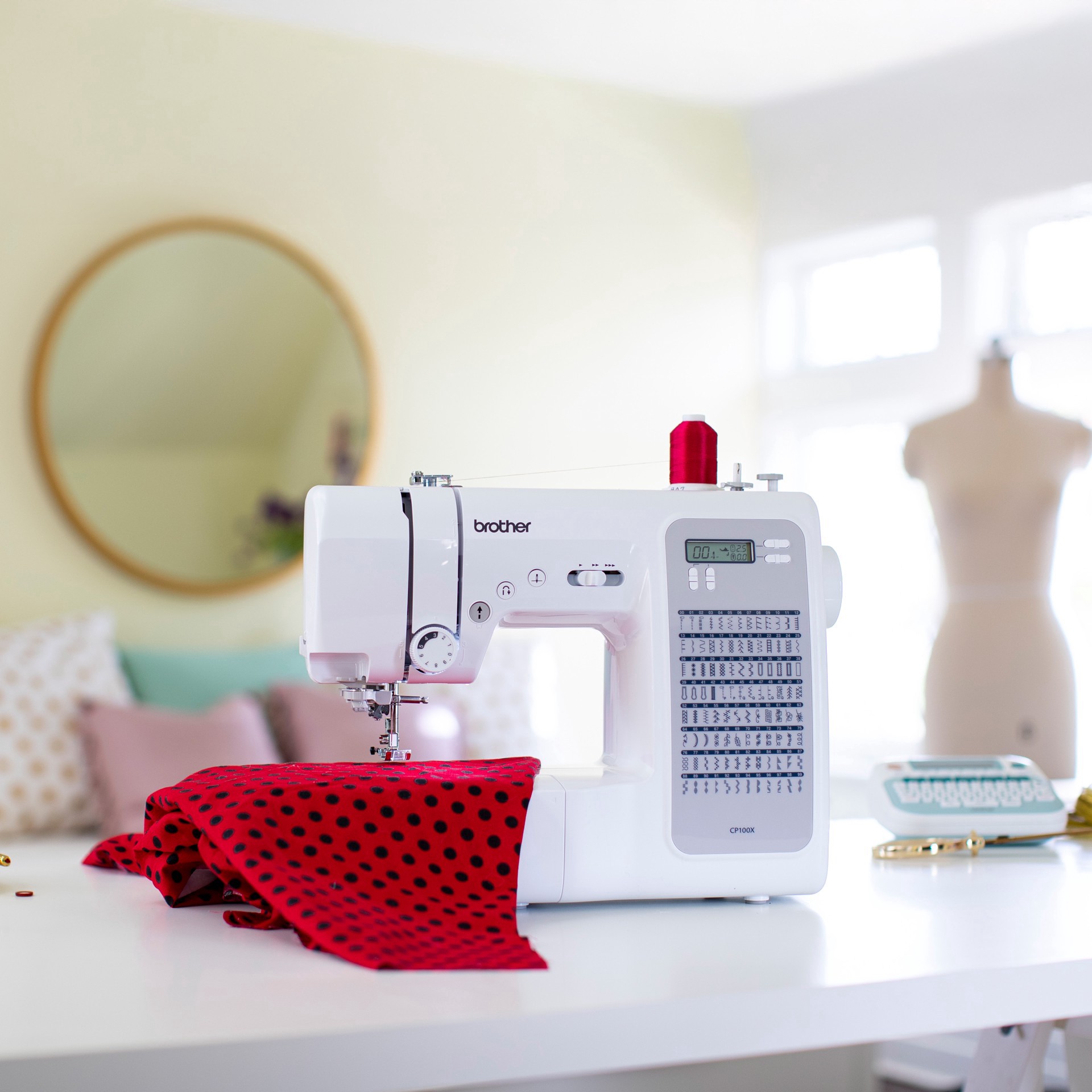 slide 2 of 4, Brother Cp100x Computerized Sewing & Quilting Machine, 11.81 in x 19.88 in x 17.21 in