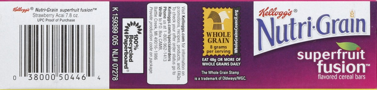 slide 4 of 6, Nutri-Grain Cereal Bars 6 ea, 6 ct