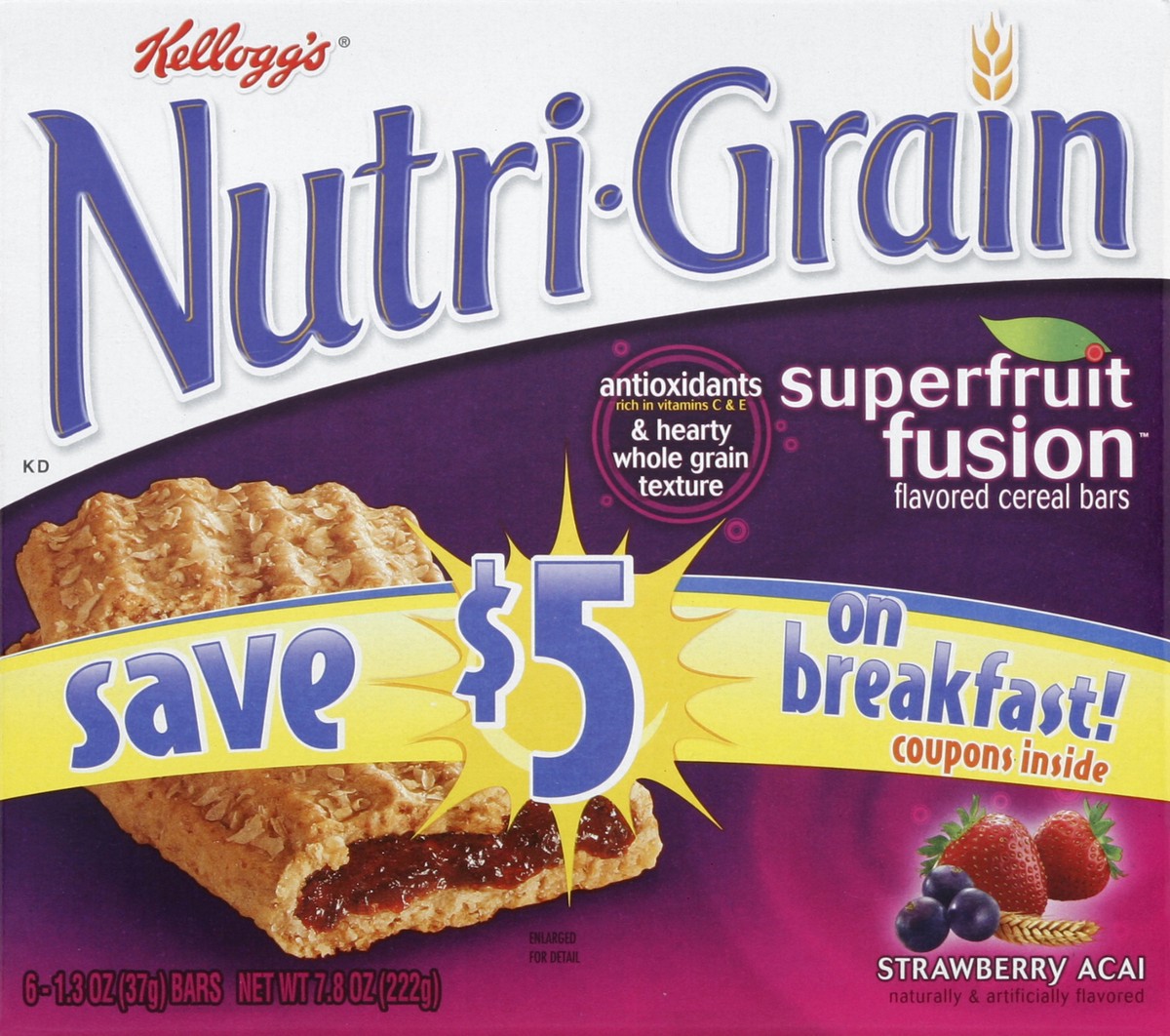 slide 5 of 6, Nutri-Grain Cereal Bars 6 ea, 6 ct