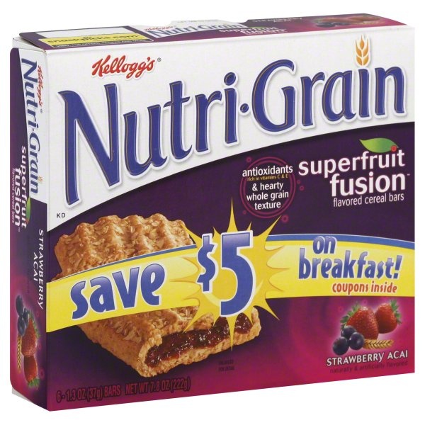 slide 1 of 6, Nutri-Grain Cereal Bars 6 ea, 6 ct