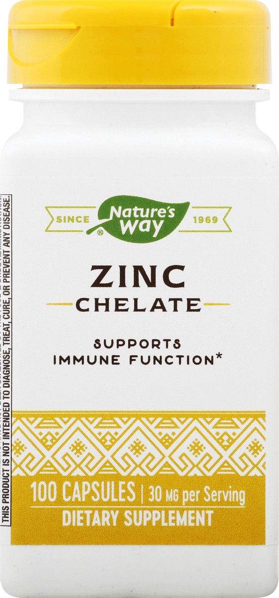 slide 8 of 9, Nature's Way 30 mg High Potency Zinc Chelate 100 Capsules, 100 ct