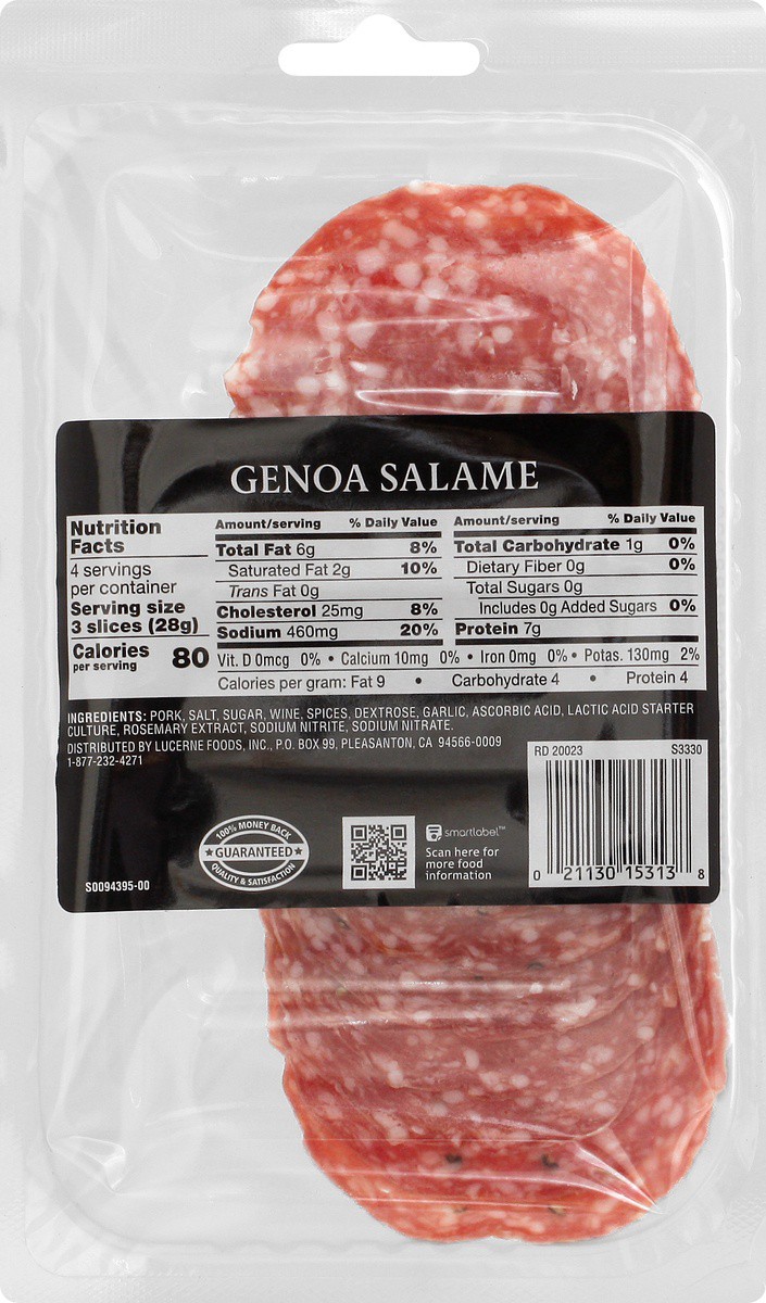 slide 2 of 9, Signature Kitchens Sliced Genoa Salami, 4 oz