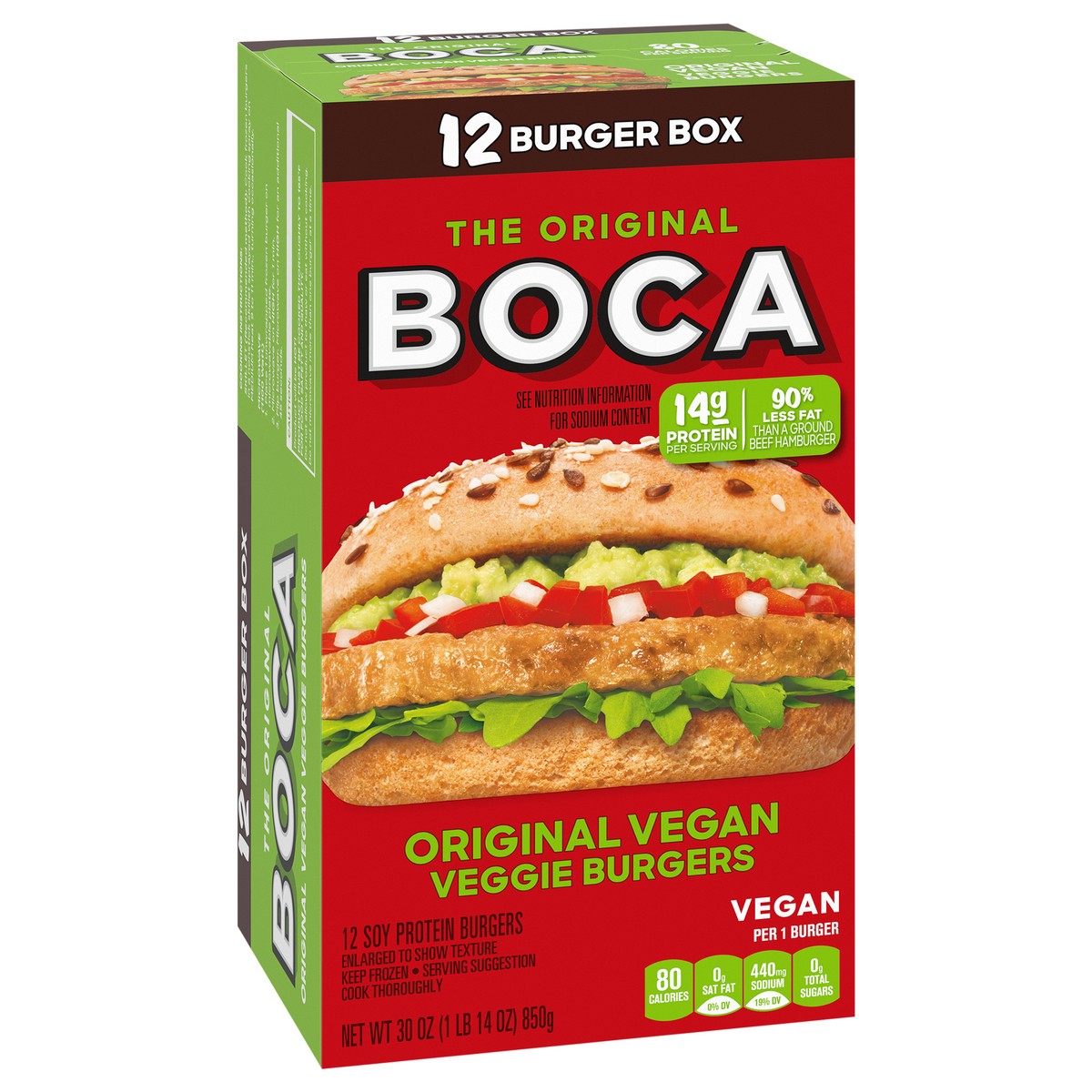 slide 6 of 13, BOCA Original Vegan Veggie Burgers, 12 ct Box, 12 ct