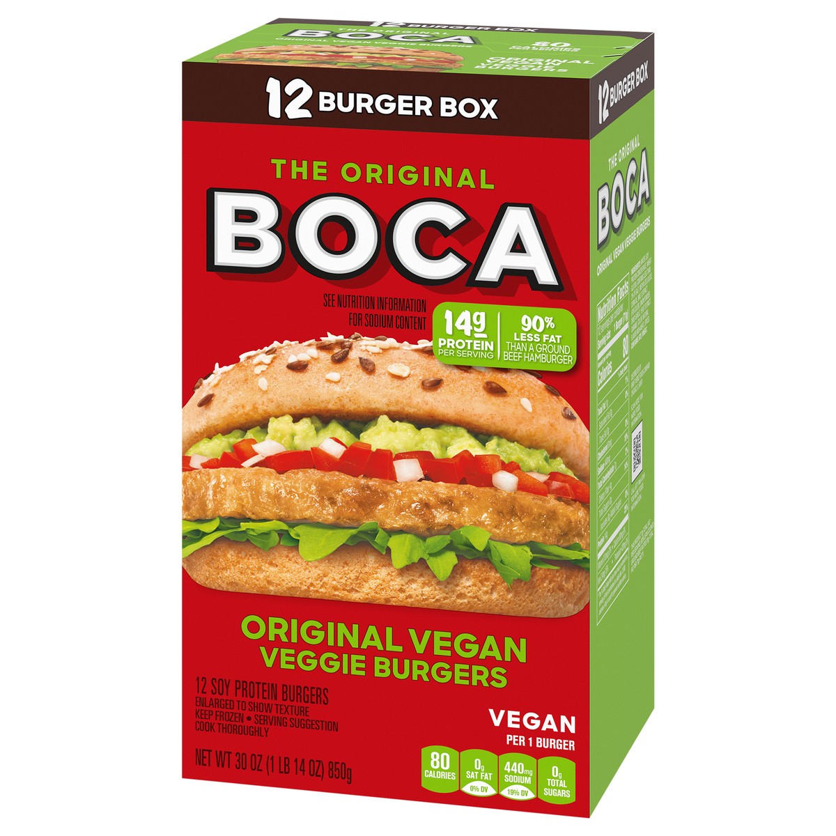 slide 5 of 13, BOCA Original Vegan Veggie Burgers, 12 ct Box, 12 ct