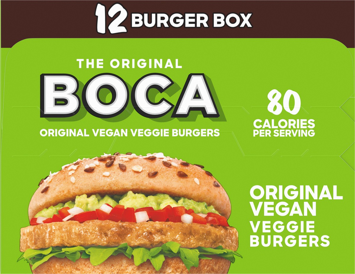 slide 9 of 13, BOCA Original Vegan Veggie Burgers, 12 ct Box, 12 ct