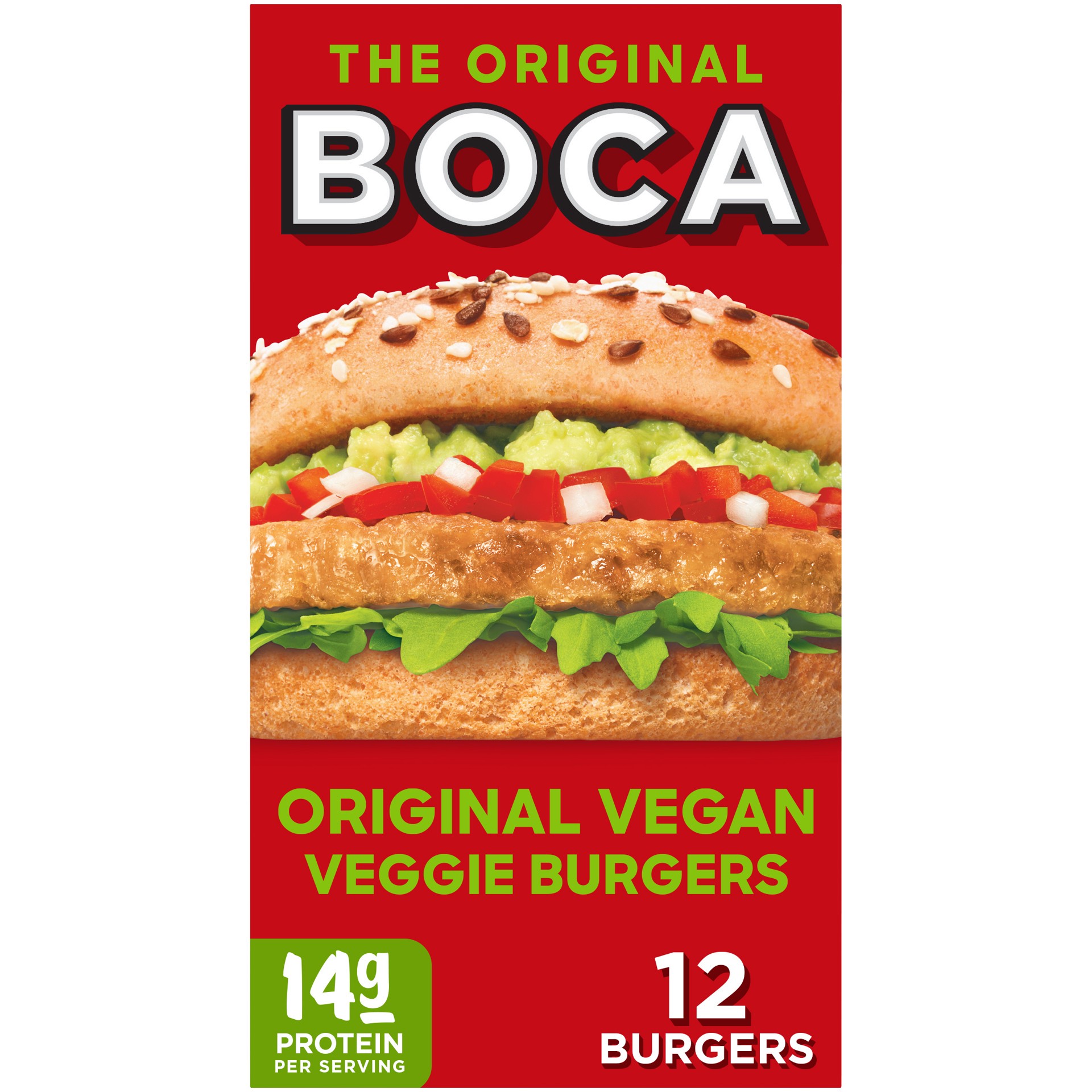 slide 1 of 13, BOCA Original Vegan Veggie Burgers, 12 ct Box, 12 ct