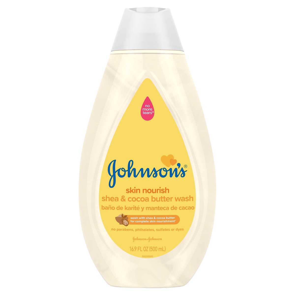 slide 4 of 6, Johnson's Skin Nourishing Baby Wash With Shea & Cocoa Butter, Hypoallergenic & Tear Free Baby Wash, 16.9 fl. oz, 16.9 fl oz