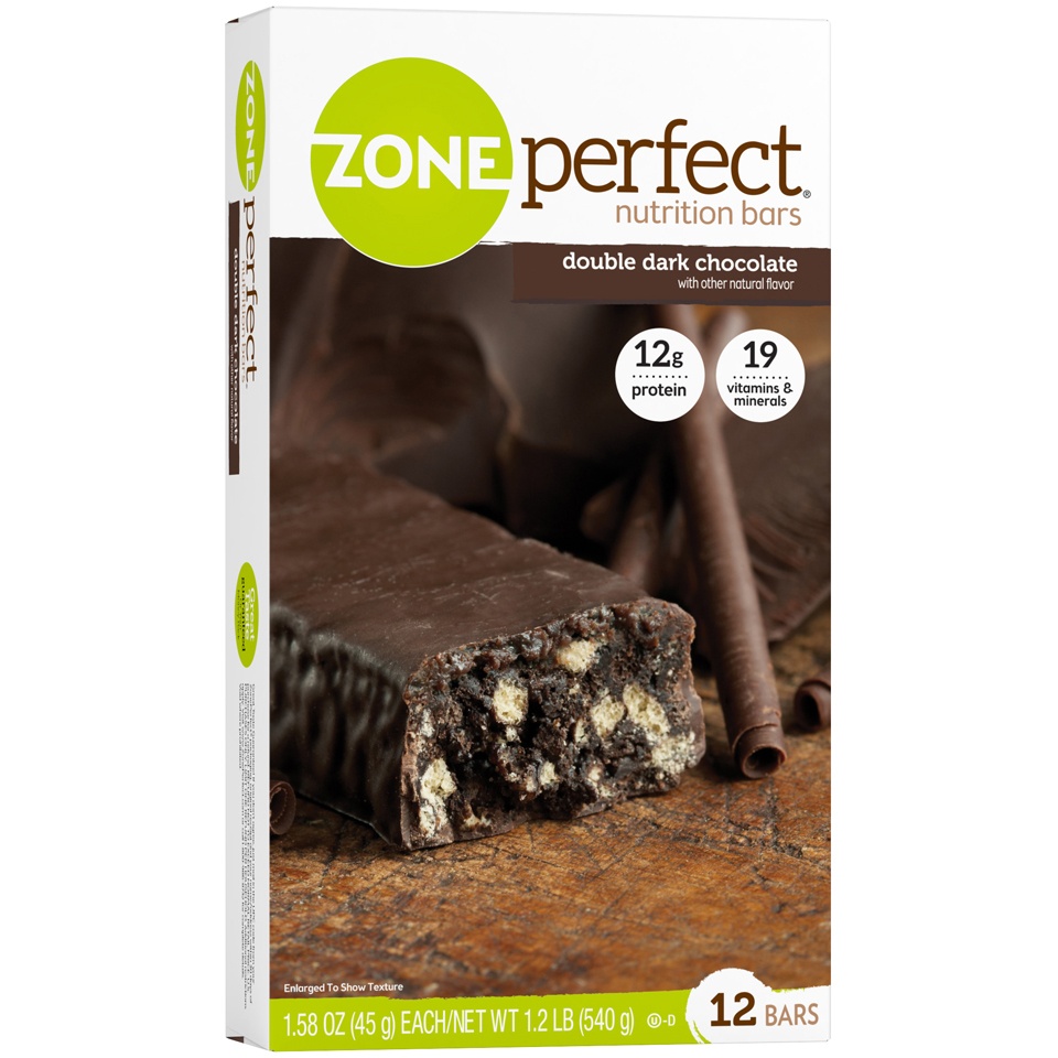 slide 2 of 5, Zone Perfect Nutrition Bar Double Dark Chocolate, 12 ct; 1.58 oz