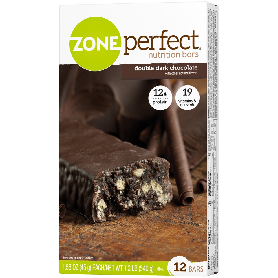 slide 3 of 5, Zone Perfect Nutrition Bar Double Dark Chocolate, 12 ct; 1.58 oz