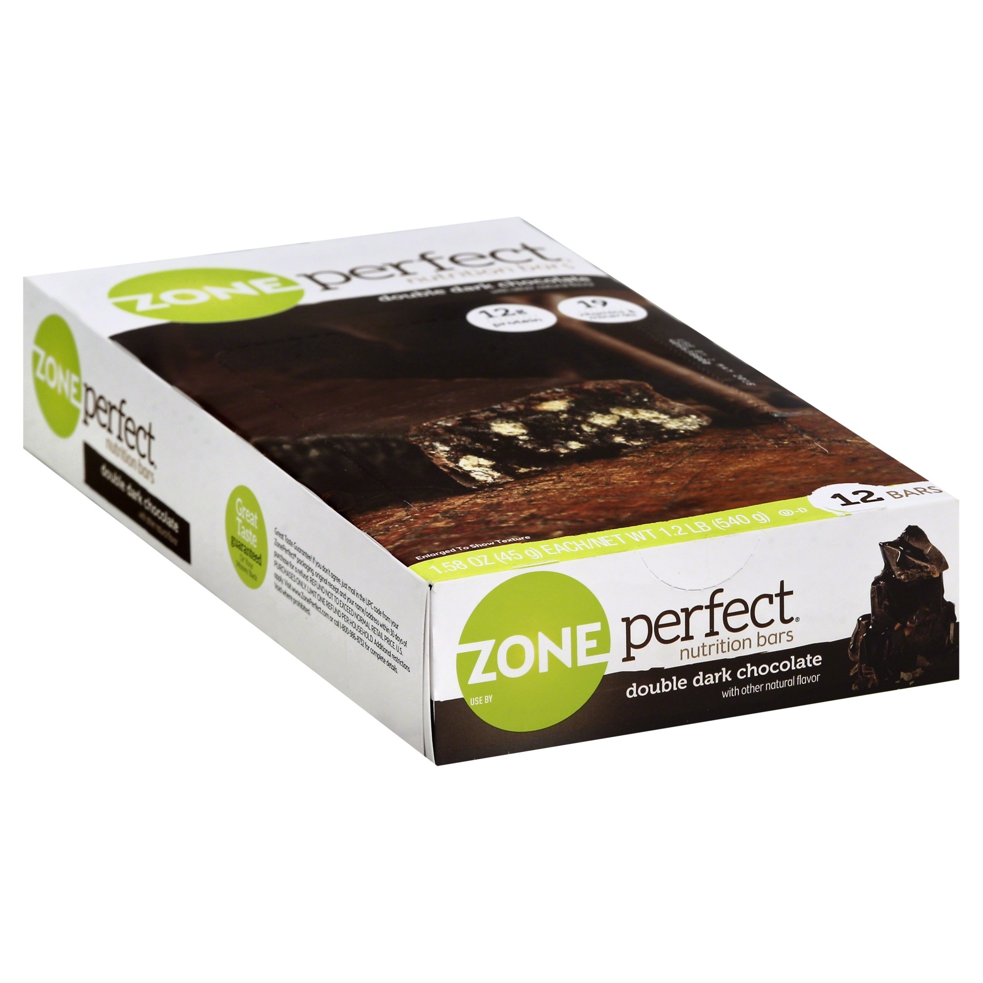 slide 1 of 5, Zone Perfect Nutrition Bar Double Dark Chocolate, 12 ct; 1.58 oz