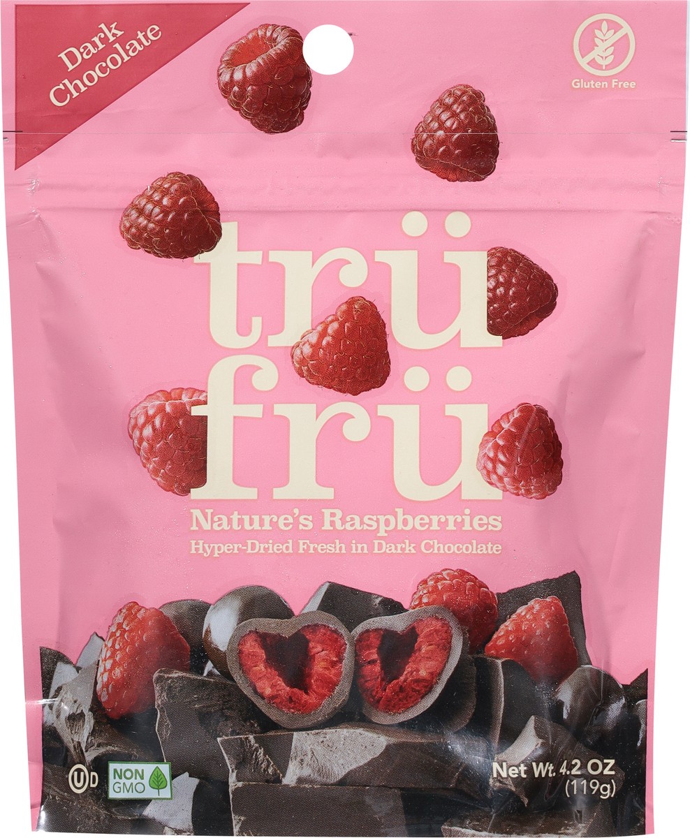 slide 5 of 9, Tru Fru Dark Chocolate Nature's Raspberries 4.2 oz, 4.2 oz