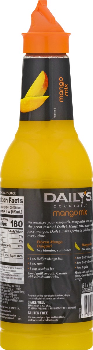 slide 10 of 10, Daily's Cocktails Non-Alcoholic Mango Mix, 1 liter