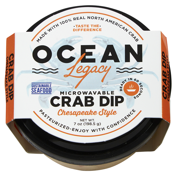 slide 1 of 1, Ocean Legacy Crab Dip Che, 7 oz