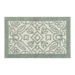 Room & Retreat Cotton Bath Mat, 20 In X 32 In, Sage Green