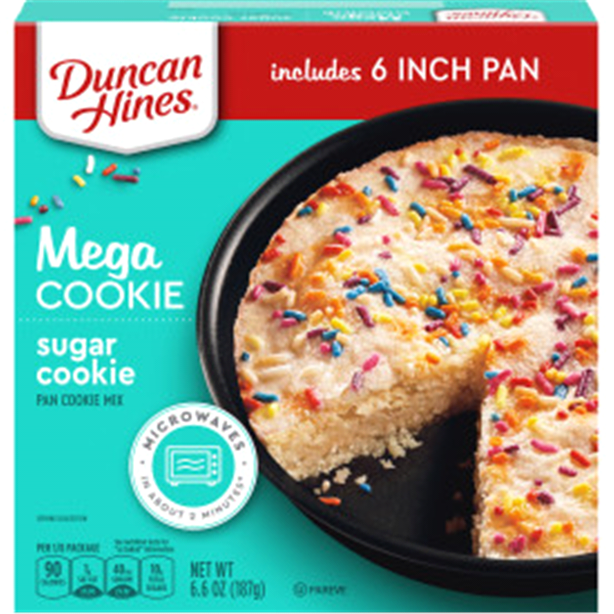 slide 1 of 10, Duncan Hines Mega Cookie Sugar Cookie, 6.6 oz