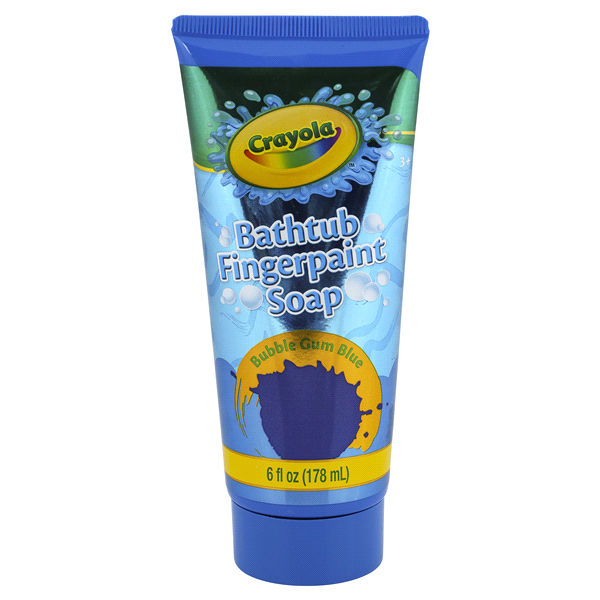 slide 1 of 1, Crayola Blue Bathtub Fingerpaint Soap, 6 fl oz