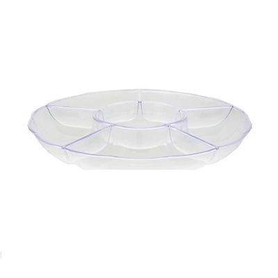 slide 1 of 1, Maryland Plastics Catering Tray Sectional Clear, 1 ct