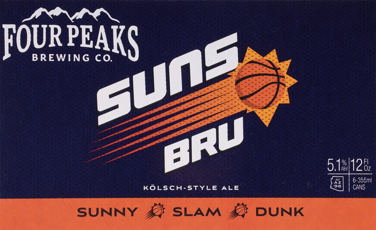 slide 6 of 9, Four Peaks Brewing Co. Kolsch-Style Ale Suns Bru Beer 6 - 12 fl oz Cans, 12 fl oz