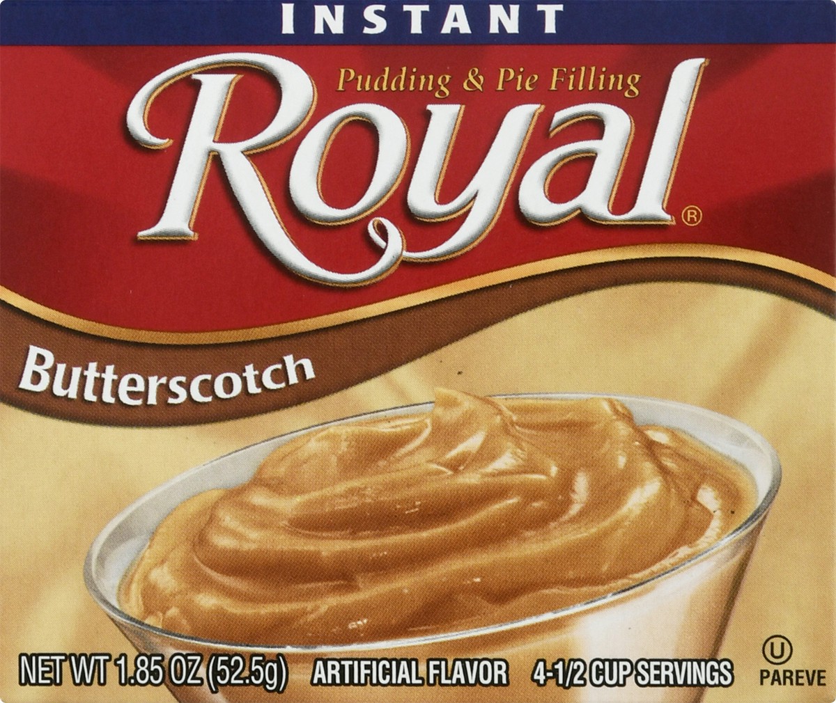 slide 1 of 9, Royal Instant Butterscotch Pudding & Pie Filling 1.85 oz, 1.85 oz