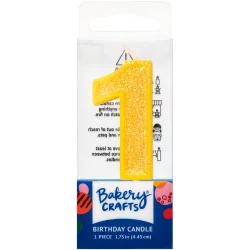 DecoPac One Birthday Candle Cake Decoration - Yellow