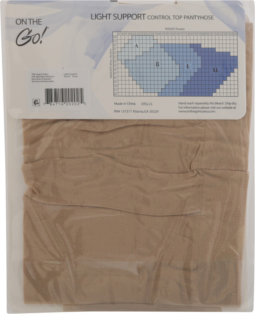 slide 11 of 12, On the Go Nude Sheer Toe Size B 1 ea, 1 ct