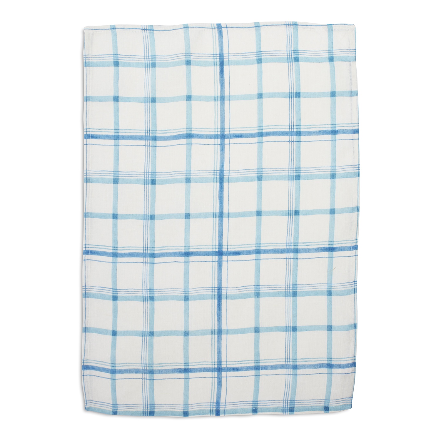 slide 1 of 1, Sur La Table Rose Garden Blue Plaid Kitchen Towel, 1 ct