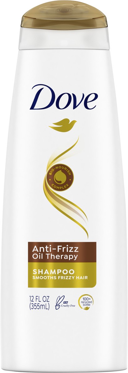 slide 2 of 3, Dove Nutritive Solutions Anti Frizz Shampoo Oil Therapy with Nutri-Oils, 12 oz, 12 oz