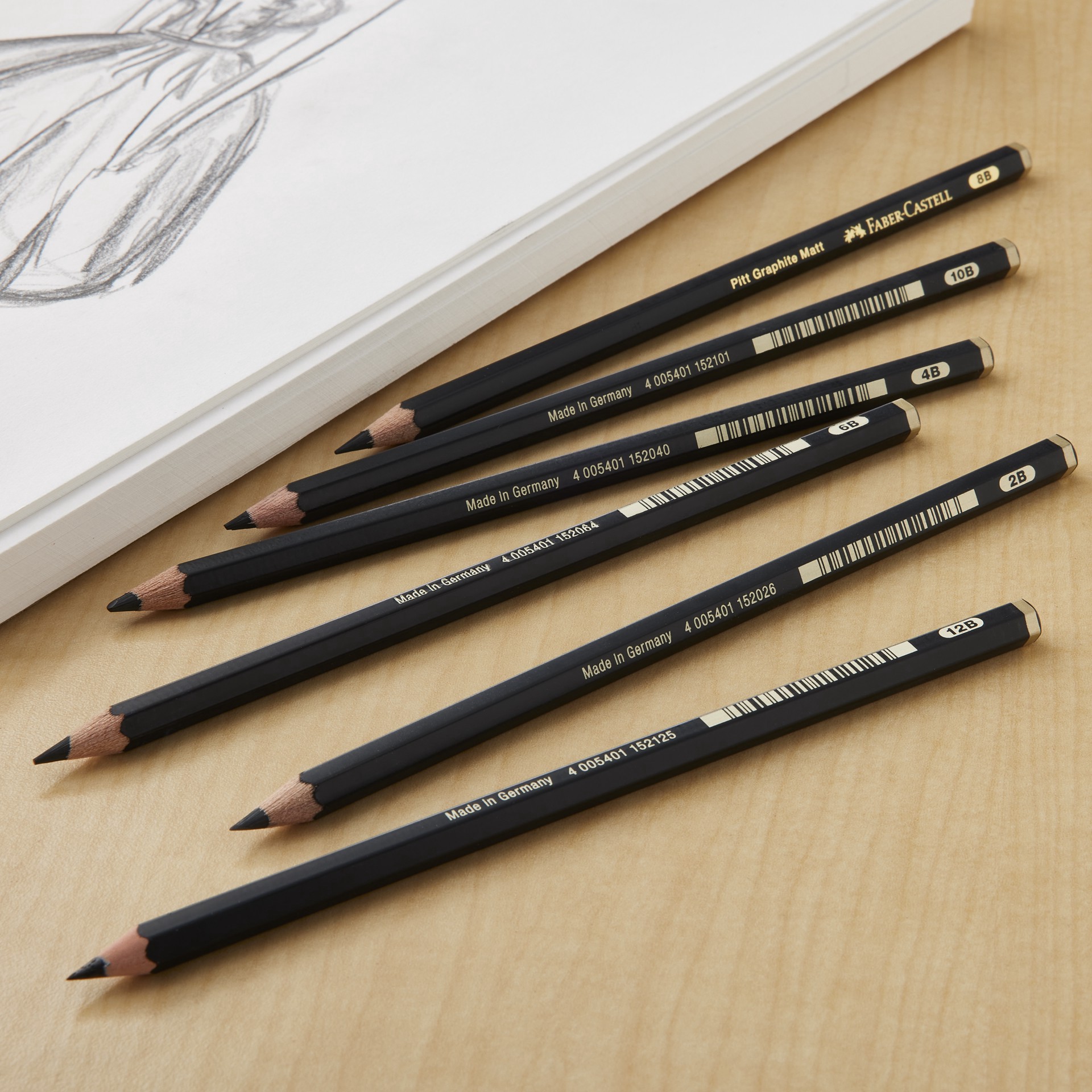 slide 3 of 6, Faber-Castell Pitt Matte Graphite Pencil Set, 1 ct