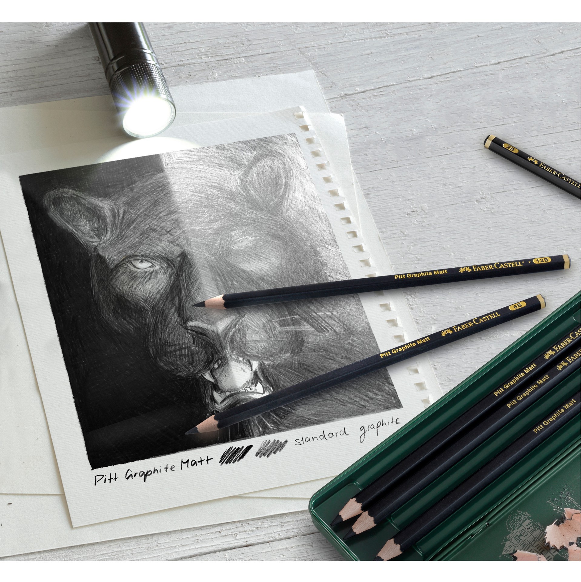 slide 5 of 6, Faber-Castell Pitt Matte Graphite Pencil Set, 1 ct