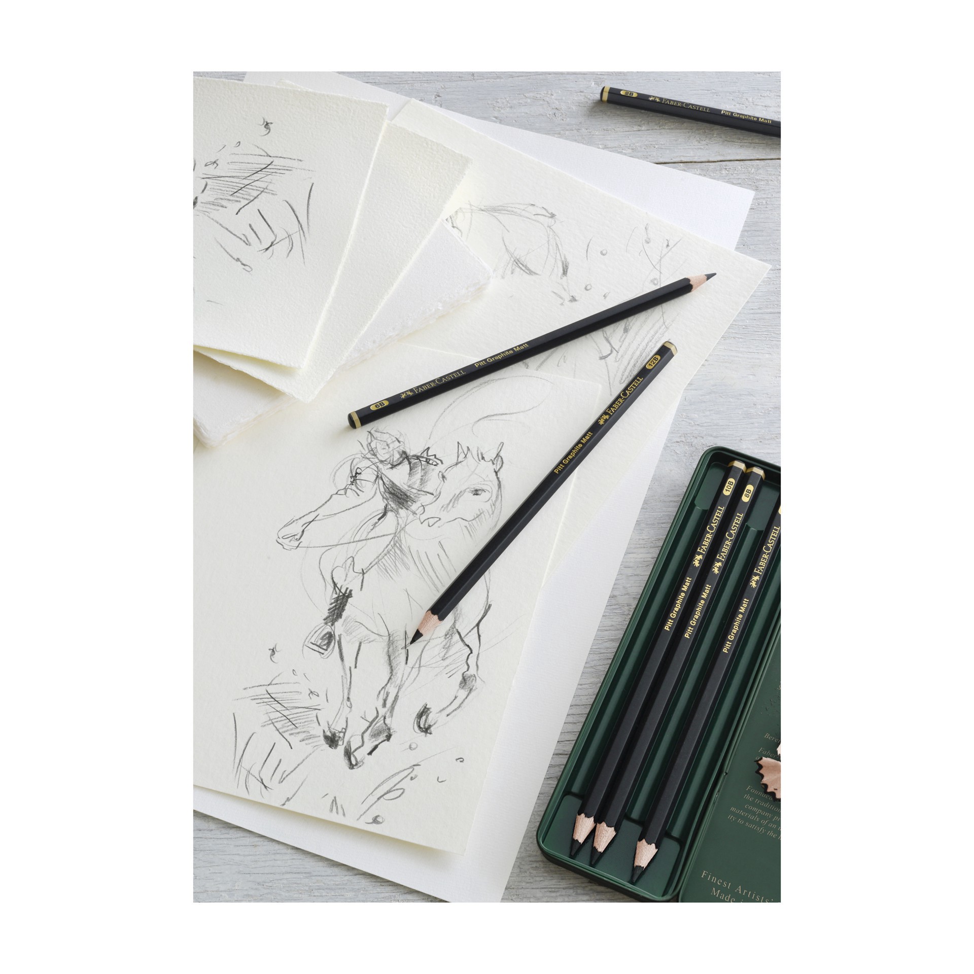 slide 2 of 6, Faber-Castell Pitt Matte Graphite Pencil Set, 1 ct