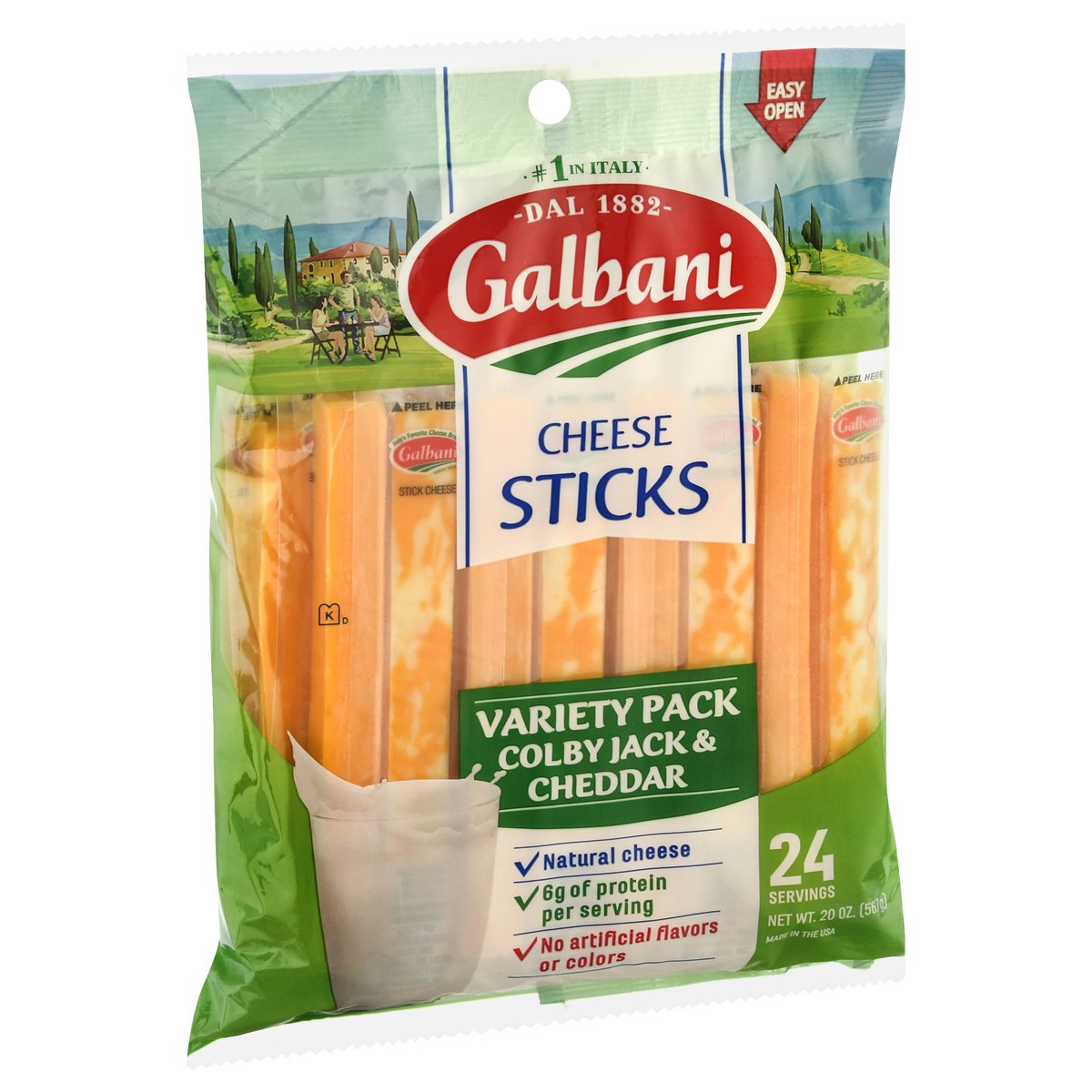slide 2 of 9, Galbani Variety Pack Colby Jack & Cheddar Cheese Sticks 24 ea, 24 ct