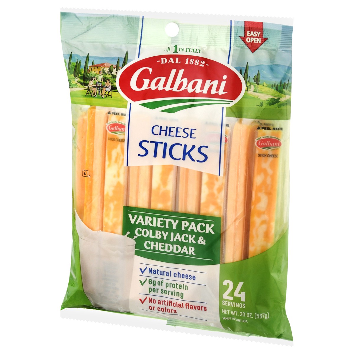 slide 3 of 9, Galbani Variety Pack Colby Jack & Cheddar Cheese Sticks 24 ea, 24 ct