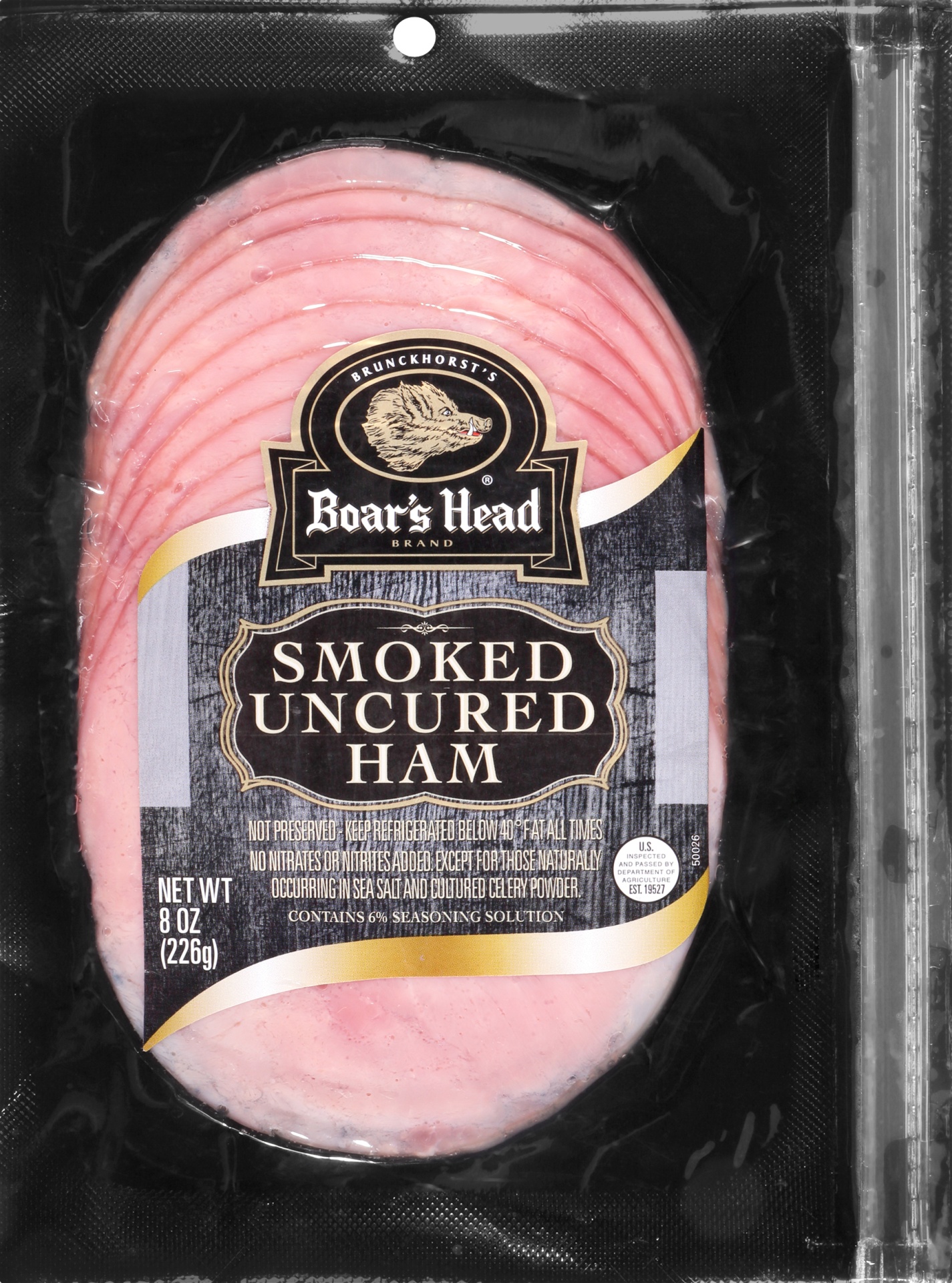 slide 1 of 4, Boar's Head Ham, with Natural Juices, Smoked, 1 ct