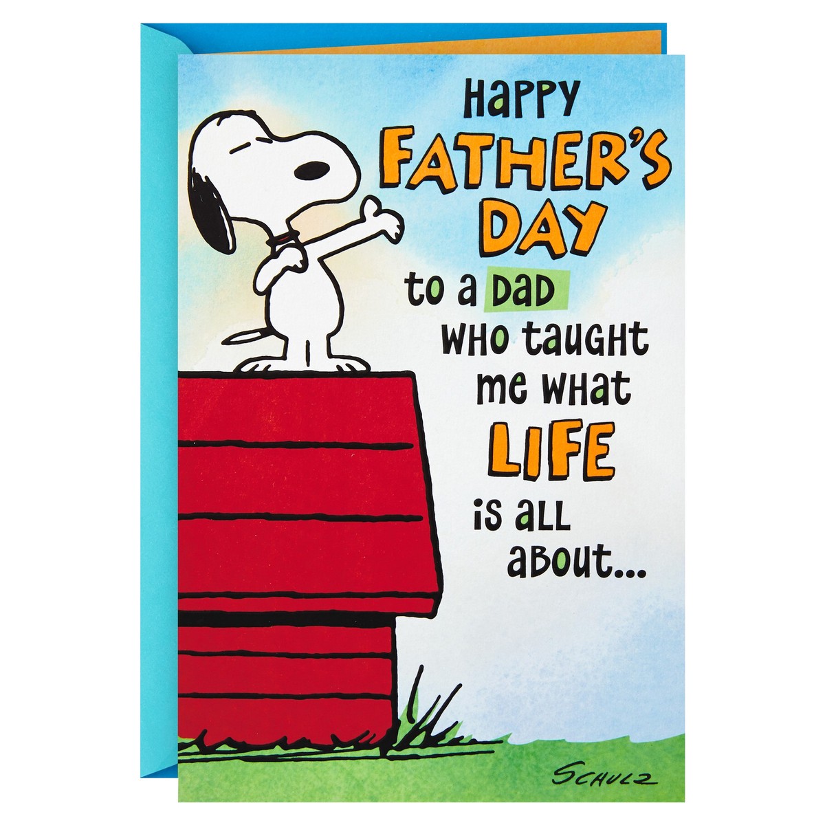 slide 3 of 6, Hallmark Funny Peanuts Fathers Day Card for Dad (What Life Is All About), 1 ct