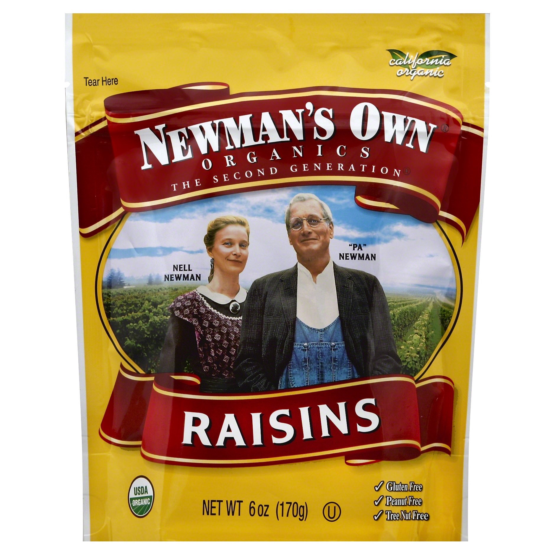 slide 1 of 4, Newman's Own Organics Raisins, 6 oz