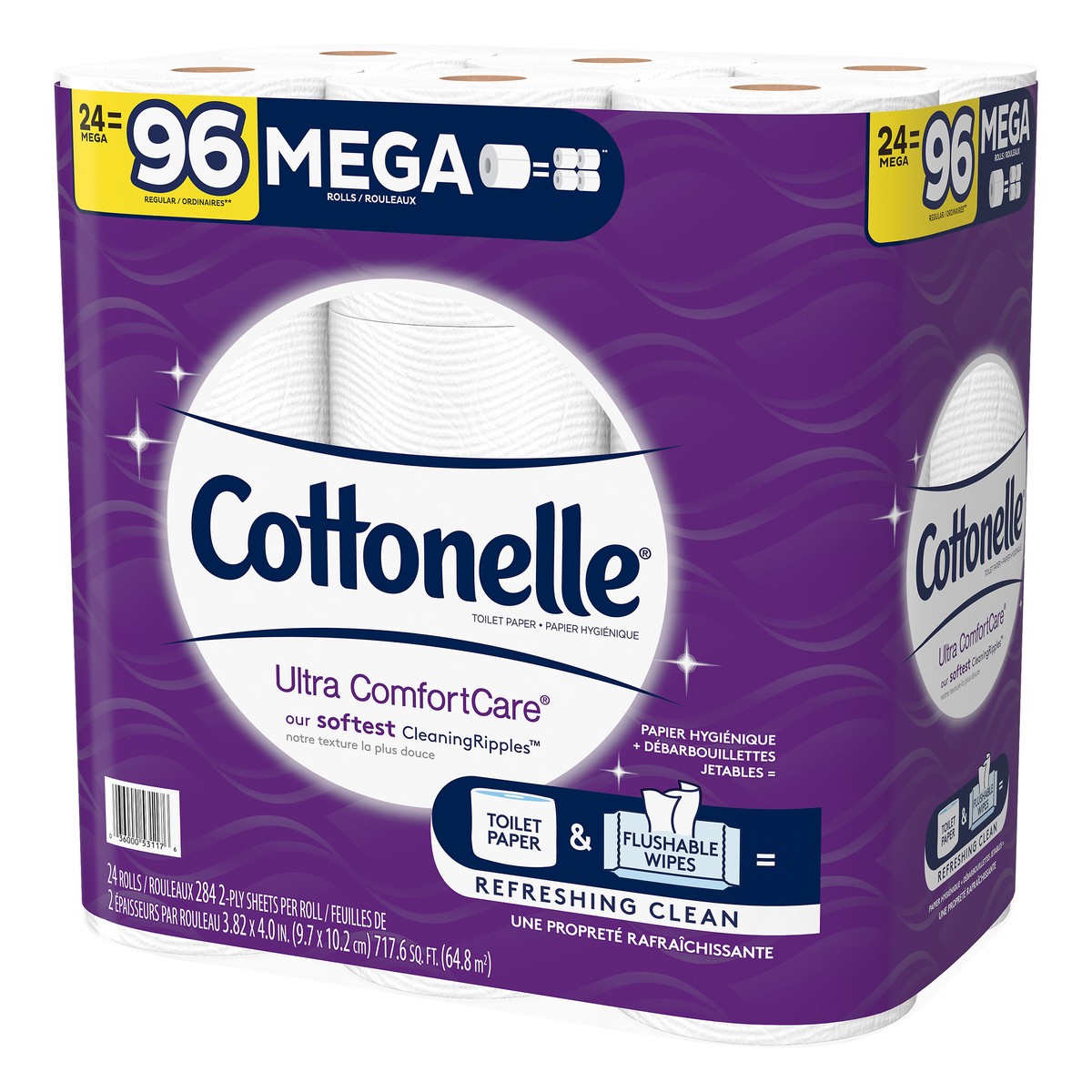 slide 9 of 10, Cottonelle Ultra ComfortCare Mega Rolls 2-Ply Toilet Paper 24 Rolls, 24 ct