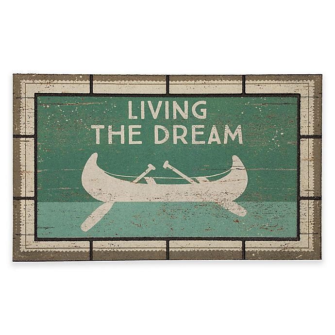 slide 1 of 4, Mohawk Home Canoe Lake Dreams 18 x 30'' Door Mat - Aqua'', 1 ct