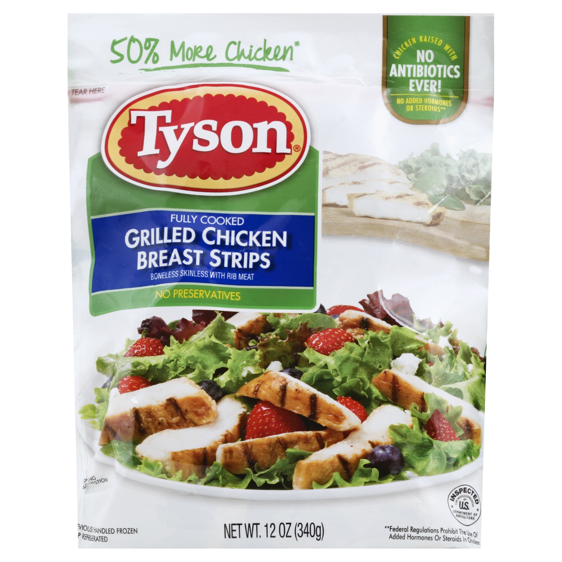 Tyson Fully Cooked Grilled Chicken Breast Strips 12 Oz | Shipt