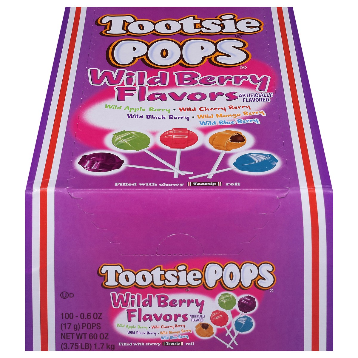 slide 1 of 13, Tootsie Pops Wild Berry Flavors Lollipop 100 - 0.6 oz Pops, 100 ct