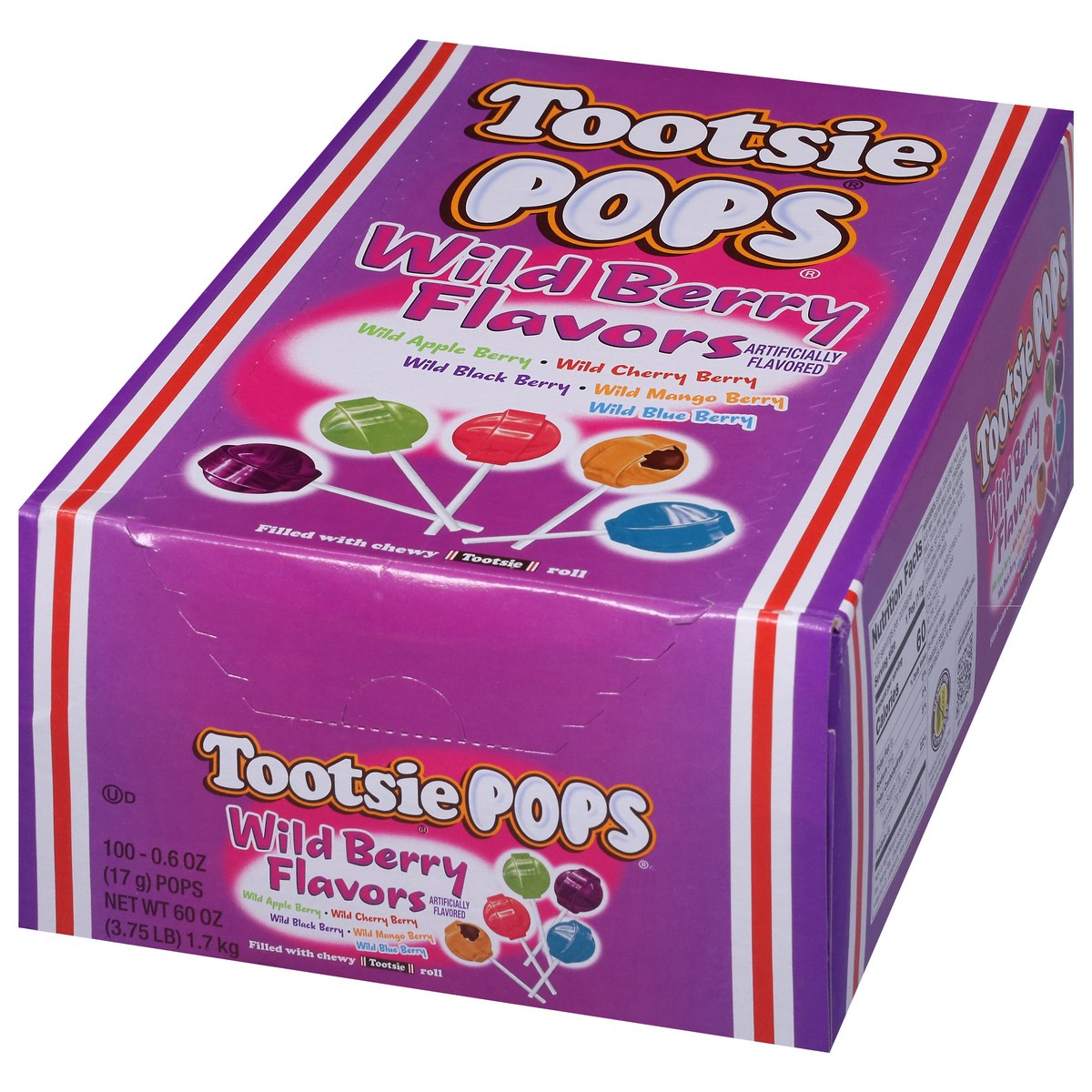 slide 2 of 13, Tootsie Pops Wild Berry Flavors Lollipop 100 - 0.6 oz Pops, 100 ct