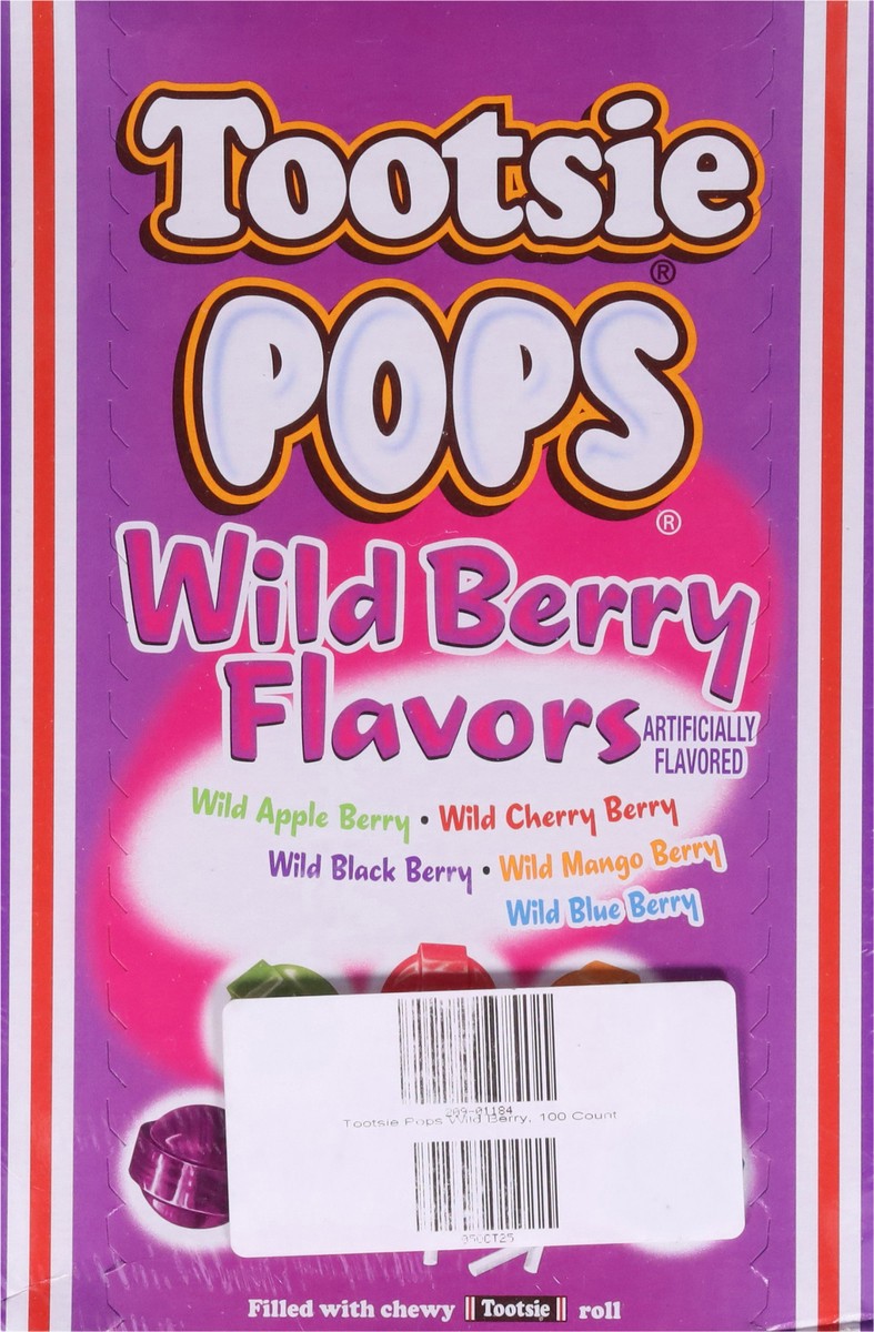 slide 11 of 13, Tootsie Pops Wild Berry Flavors Lollipop 100 - 0.6 oz Pops, 100 ct