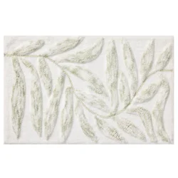 Room & Retreat Fernley Botanical Bathmat, 20 In X 32 In, Green