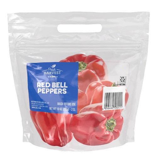 slide 1 of 1, red bell peppers, 2 pack, 2 ct