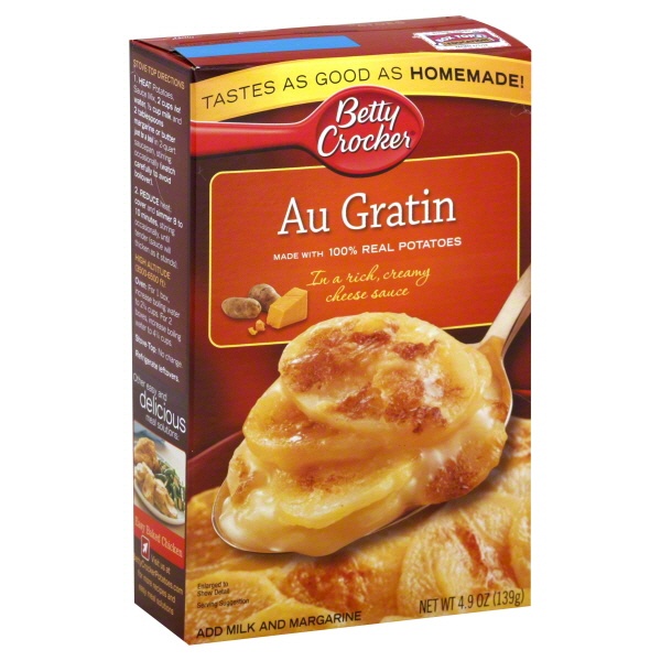 slide 1 of 1, Betty Crocker Au Gratin Potatoes, 4.9 oz