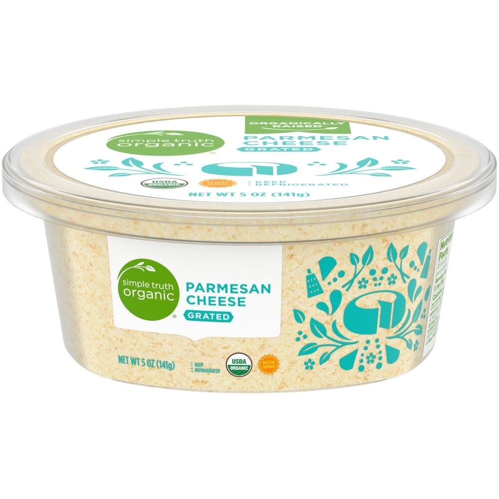 slide 5 of 6, Simple Truth Organic Grated Parmesan Cheese, 5 oz