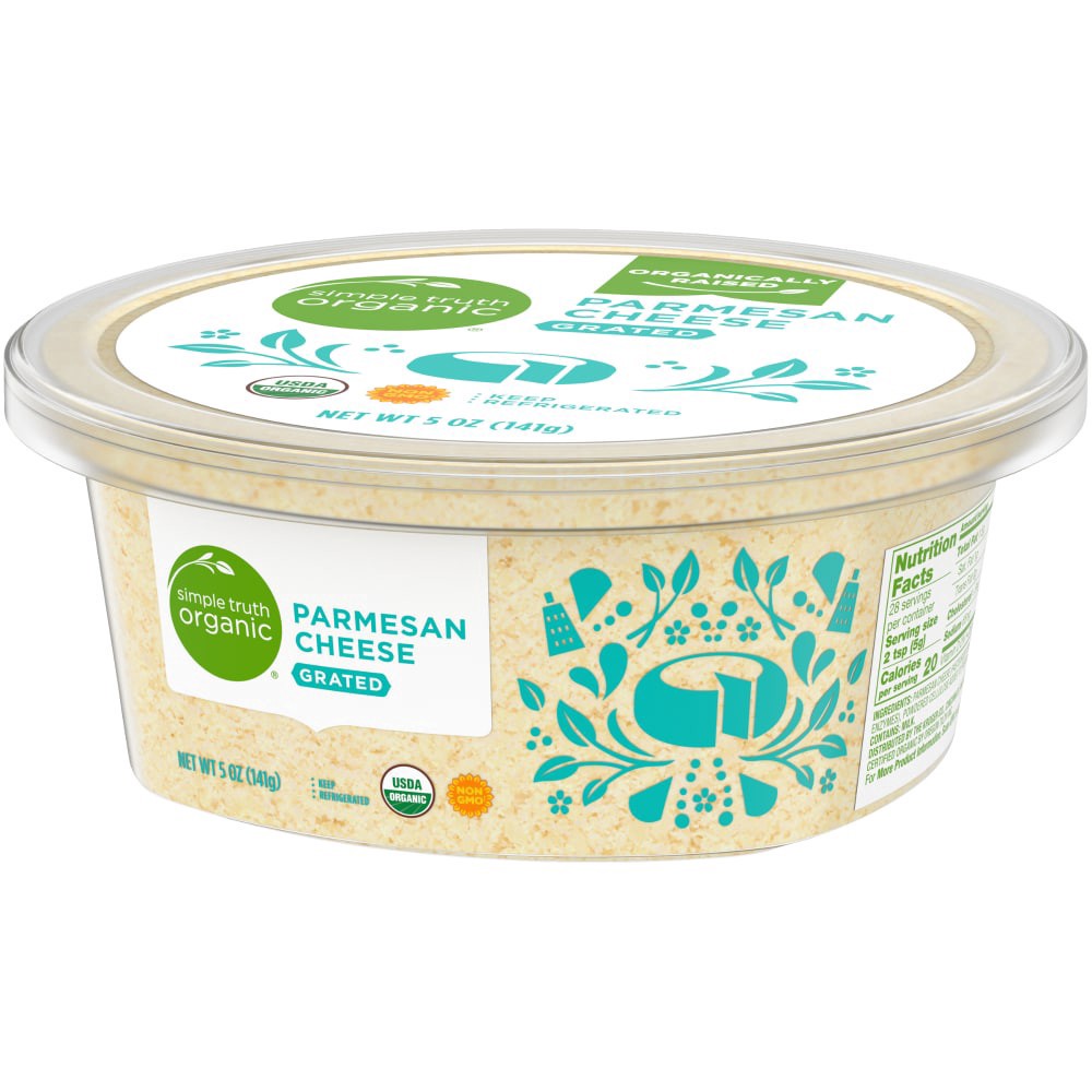 slide 3 of 6, Simple Truth Organic Grated Parmesan Cheese, 5 oz