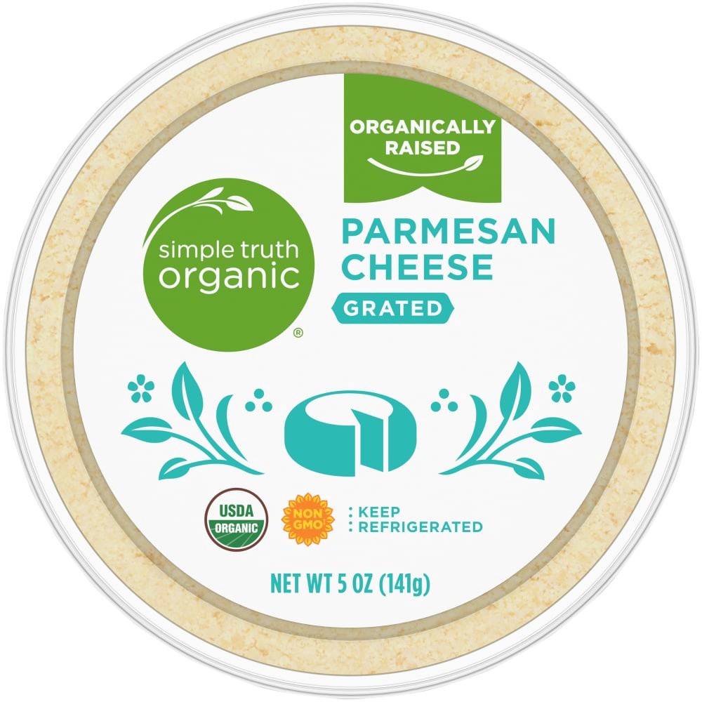 slide 5 of 5, Simple Truth Organic Grated Parmesan Cheese, 5 oz